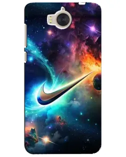 Чехол для Huawei Y5 2017 (MYA) с картинкой «Космический Nike Swoosh»