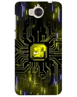 Чехол для Huawei Y5 2017 (MYA) с картинкой «Nike — золотая искра»