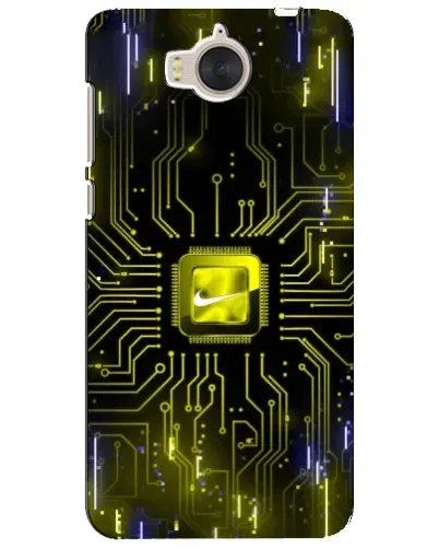 Чехол для Huawei Y5 2017 (MYA) с картинкой «Nike — золотая искра»