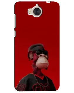 Чехол для Huawei Y5 2017 (MYA) с картинкой «Bored Ape в красном» Чехол для Huawei Y5 2017 (MYA) с картинкой «Bored Ape в красном»