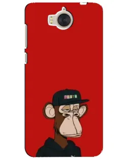 Чехол для Huawei Y5 2017 (MYA) с картинкой «Bored Ape — красный фон» Чехол для Huawei Y5 2017 (MYA) с картинкой «Bored Ape — красный фон»