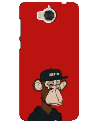 Чехол для Huawei Y5 2017 (MYA) с картинкой «Bored Ape — красный фон»