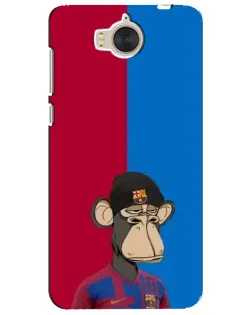 Чехол для Huawei Y5 2017 (MYA) с картинкой «Bored Ape — фанат Барсы» Чехол для Huawei Y5 2017 (MYA) с картинкой «Bored Ape — фанат Барсы»