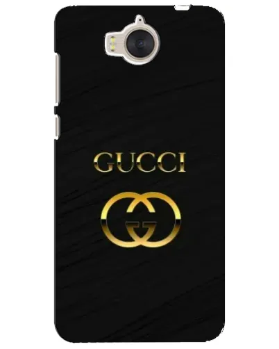 Чехол для Huawei Y5 2017 (MYA) с картинкой «Золотой логотип Gucci»