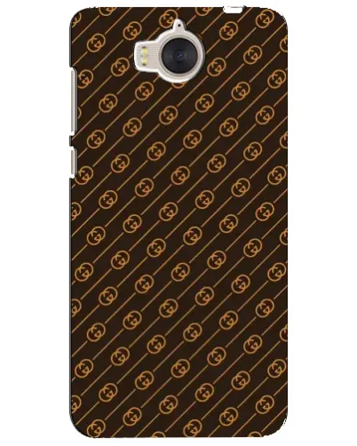 Чехол для Huawei Y5 2017 (MYA) с картинкой «Gucci — золотые диагонали»