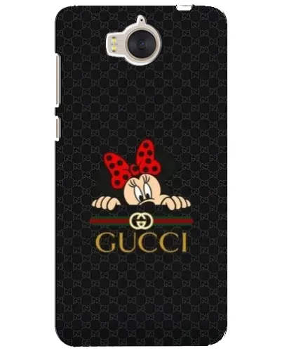 Чехол для Huawei Y5 2017 (MYA) с картинкой «Минни Маус Gucci — черный»