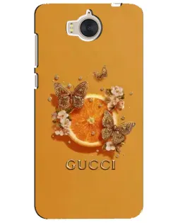 Чехол для Huawei Y5 2017 (MYA) с картинкой «Gucci — золотые бабочки» Чехол для Huawei Y5 2017 (MYA) с картинкой «Gucci — золотые бабочки»