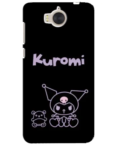 Чехол для Huawei Y5 2017 (MYA) с картинкой «Kuromi — черный минимализм»