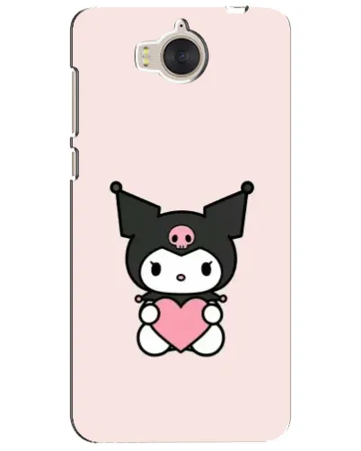 Чехол для Huawei Y5 2017 (MYA) с картинкой «Kuromi и сердце»