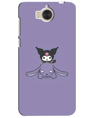 Чехол для Huawei Y5 2017 (MYA) с картинкой «Kuromi на лиловом фоне»