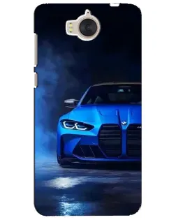 Чехол для Huawei Y5 2017 (MYA) с картинкой «Голубая BMW M4»