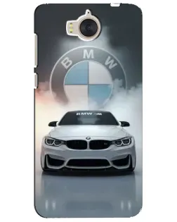 Чехол для Huawei Y5 2017 (MYA) с картинкой «BMW в белом дыму»