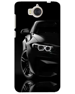 Чехол для Huawei Y5 2017 (MYA) с картинкой «Черная BMW — профиль»