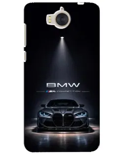 Чехол для Huawei Y5 2017 (MYA) с картинкой «BMW сквозь ночной город»
