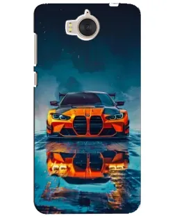 Чехол для Huawei Y5 2017 (MYA) с картинкой «BMW — золотая эмблема»