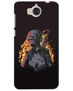 Чехол для Huawei Y5 2017 (MYA) с картинкой «PUBG — огненный силуэт»