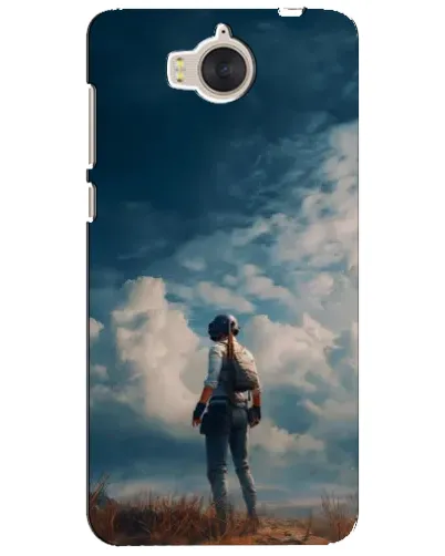 Чехол для Huawei Y5 2017 (MYA) с картинкой «Герой PUBG на скале»