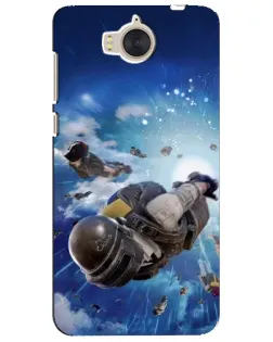 Чехол для Huawei Y5 2017 (MYA) с картинкой «Десант PUBG — прыжок»