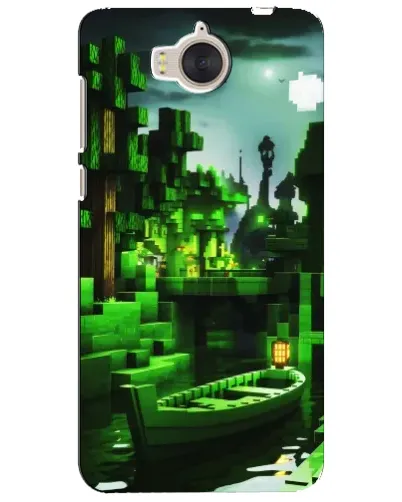Чехол для Huawei Y5 2017 (MYA) с картинкой «Minecraft лесной пейзаж»