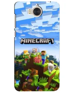 Чехол для Huawei Y5 2017 (MYA) с картинкой «Minecraft классический мир»