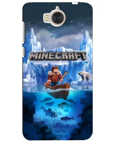 Чехол для Huawei Y5 2017 (MYA) с картинкой «Minecraft ледяной мир»