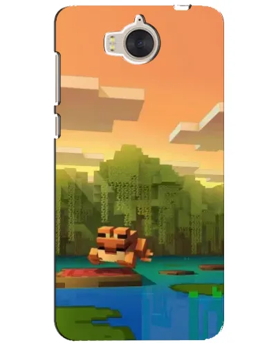 Чехол для Huawei Y5 2017 (MYA) с картинкой «Майнкрафт закат солнца»