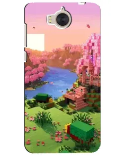 Чехол для Huawei Y5 2017 (MYA) с картинкой «Розовое дерево Minecraft»