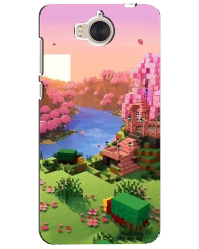 Чехол для Huawei Y5 2017 (MYA) с картинкой «Розовое дерево Minecraft»