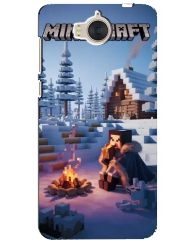 Чехол для Huawei Y5 2017 (MYA) с картинкой «Зимний Minecraft»