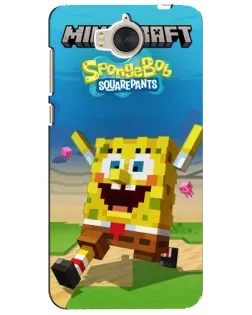 Чехол для Huawei Y5 2017 (MYA) с картинкой «Губка Боб Minecraft»