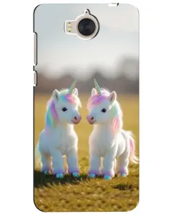 Чехол для Huawei Y5 2017 (MYA) с картинкой «Пара единорогов»