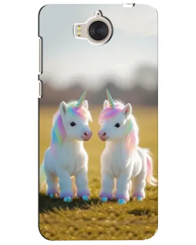 Чехол для Huawei Y5 2017 (MYA) с картинкой «Пара единорогов»