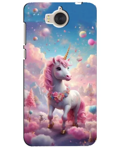 Чехол для Huawei Y5 2017 (MYA) с картинкой «Единорог среди облаков»
