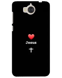 Чехол для Huawei Y5 2017 (MYA) с картинкой «Сердце - Jesus»