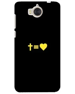 Чехол для Huawei Y5 2017 (MYA) с картинкой «Сердце и Крест»