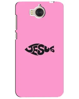 Чехол для Huawei Y5 2017 (MYA) с картинкой «Розовый символ  Jesus»