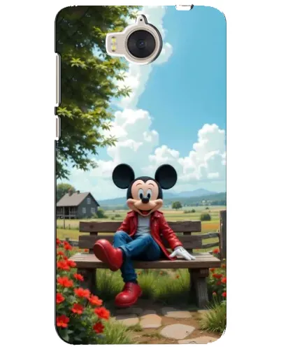 Чехол для Huawei Y5 2017 (MYA) с картинкой «Микки на скамейке»