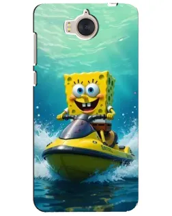 Чехол для Huawei Y5 2017 (MYA) с картинкой «Спанч Боб на гидроцикле»