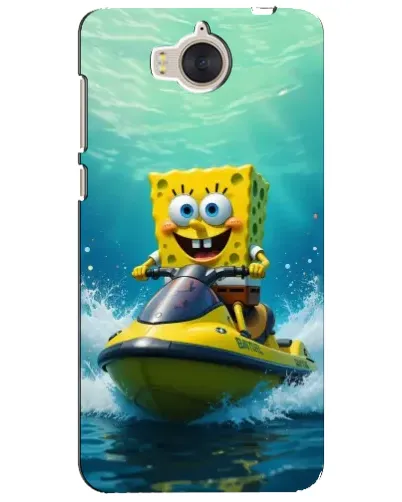 Чехол для Huawei Y5 2017 (MYA) с картинкой «Спанч Боб на гидроцикле»