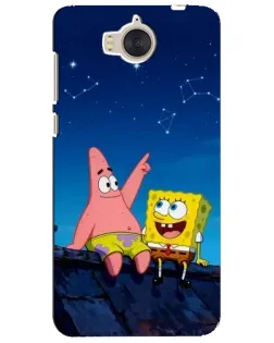 Чехол для Huawei Y5 2017 (MYA) с картинкой «Губка Боб и Патрик ночью» Чехол для Huawei Y5 2017 (MYA) с картинкой «Губка Боб и Патрик ночью»