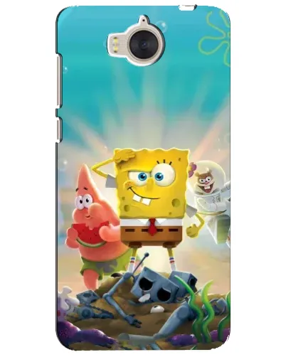 Чехол для Huawei Y5 2017 (MYA) с картинкой «Спанч Боб победитель»