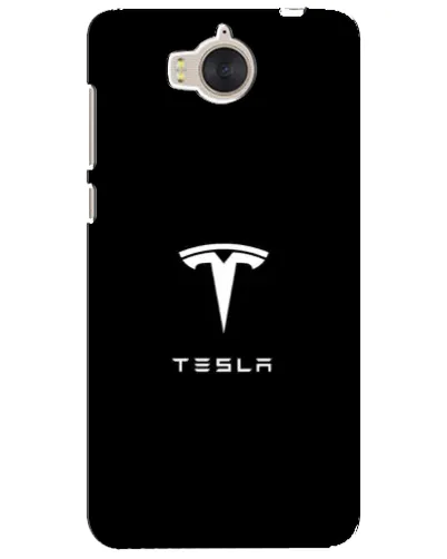 Чехол для Huawei Y5 2017 (MYA) с картинкой «Tesla White Logo»