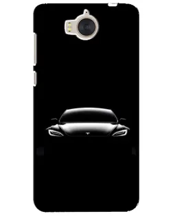 Чехол для Huawei Y5 2017 (MYA) с картинкой «Фары Tesla Night» Чехол для Huawei Y5 2017 (MYA) с картинкой «Фары Tesla Night»