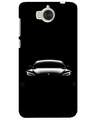 Чехол для Huawei Y5 2017 (MYA) с картинкой «Фары Tesla Night»