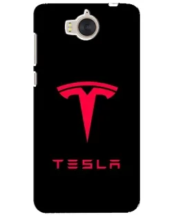 Чехол для Huawei Y5 2017 (MYA) с картинкой «Tesla Red Logo» Чехол для Huawei Y5 2017 (MYA) с картинкой «Tesla Red Logo»
