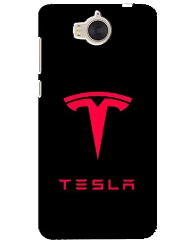 Чехол для Huawei Y5 2017 (MYA) с картинкой «Tesla Red Logo»