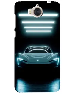 Чехол для Huawei Y5 2017 (MYA) с картинкой «Tesla в неоне» Чехол для Huawei Y5 2017 (MYA) с картинкой «Tesla в неоне»
