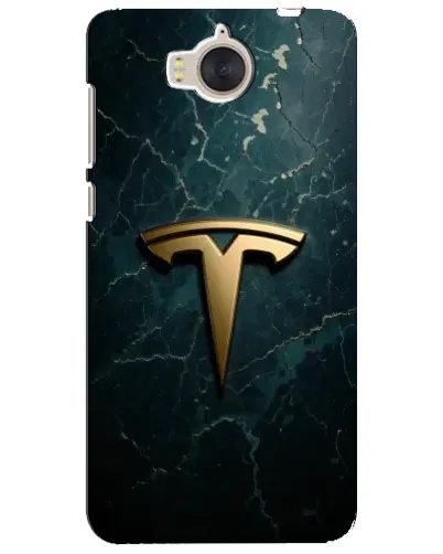 Чехол для Huawei Y5 2017 (MYA) с картинкой «Мраморная Tesla Gold»