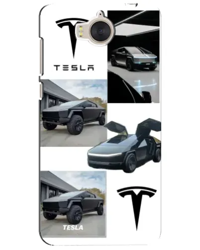 Чехол для Huawei Y5 2017 (MYA) с картинкой «Коллаж Cybertruck Tesla»