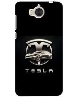 Чехол для Huawei Y5 2017 (MYA) с картинкой «Tesla — серебристое авто» Чехол для Huawei Y5 2017 (MYA) с картинкой «Tesla — серебристое авто»